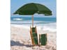 Frankford Quick Ship Emerald Beach Ash wood 6.5 Foot Hexagon Manual Lift Patio Umbrella
