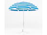Frankford Catalina Fiberglass 7.5 Foot Octagon Manual Lift Outdoor Umbrella - Special Order Striped Fabric