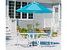 Frankford Quick Ship Monterey Market Fiberglass 7.5 Foot Octagon Crank Outdoor Patio Umbrella