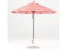 Frankford Monterey Market Fiberglass 9 Foot Octagon Pulley Lift Outdoor Patio Umbrella - Special Order Striped Fabric