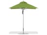 Frankford Greenwich Market Silver Anodized Aluminum 7.5 Foot Square Pulley Lift Outdoor Umbrella