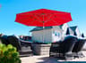 Frankford Eclipse Commercial Cantilever 13 Foot Octagon Crank Lift Outdoor Patio Umbrella