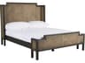 Gabby Camille Cerused Dark Gray Wood Queen Platform Bed