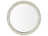Gabby Belle Clean Mirror Distressed White Wall Round