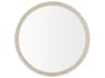 Gabby Belle Distressed White Clear Mirror Wall Round