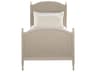 Gabby Caroline Cerused White Mahogany Wood Twin Panel Bed