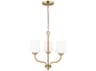 Generation Lighting Windom 3-Light Satin Brass Glass Chandelier