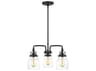 Generation Lighting Belton 3-Light Midnight Black Glass Chandelier