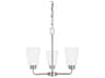 Generation Lighting Kerrville 3-Light Brushed Nickel Glass Bell Chandelier