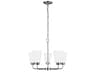 Generation Lighting Kerrville 5-Light Chrome Glass Bell Chandelier