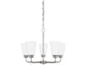 Generation Lighting Kerrville 5-Light Brushed Nickel Glass Bell Chandelier