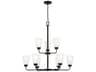 Generation Lighting Kerrville 9-Light Midnight Black Tiered Chandelier