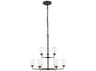 Generation Lighting Kerrville 9-Light Bronze Glass Bell Tiered Chandelier