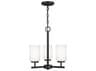 Generation Lighting Oslo 3-Light Midnight Black Glass Cylinder Chandelier