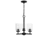 Generation Lighting Oslo 3-Light Midnight Black Glass Cylinder Chandelier