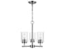 Generation Lighting Oslo 3-Light Brushed Nickel Glass Cylinder Chandelier