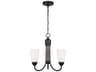 Generation Lighting Seville 3-Light Midnight Black Bell Chandelier