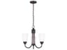 Generation Lighting Seville 3-Light Bronze Glass Bell Chandelier