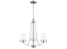 Generation Lighting Robie 3-Light Brushed Nickel Glass Cylinder Chandelier