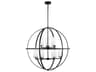 Generation Lighting Alturas 9-Light Midnight Black Glass Globe Chandelier