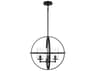 Generation Lighting Alturas 3-Light Midnight Black Glass Globe Chandelier