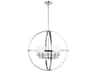 Generation Lighting Alturas 5-Light Brushed Nickel Glass Globe Chandelier