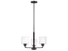 Generation Lighting Canfield 3-Light Bronze Glass Drum Chandelier