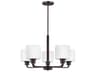 Generation Lighting Canfield 5-Light Bronze Glass Drum Chandelier