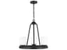Generation Lighting Kemal 3-Light Midnight Black Glass Cylinder Chandelier