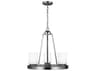 Generation Lighting Kemal 3-Light Brushed Nickel Glass Cylinder Chandelier