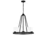 Generation Lighting Kemal 5-Light Midnight Black Glass Cylinder Chandelier
