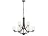 Generation Lighting Elmwood Park 9-Light Bronze Glass Cylinder Chandelier