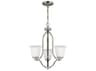 Generation Lighting Emmons 3-Light Brushed Nickel Glass Bell Chandelier