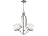 Generation Lighting Emmons 5-Light Brushed Nickel Glass Bell Chandelier