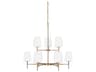 Generation Lighting Driscoll 9-Light Satin Brass Glass Tiered Chandelier