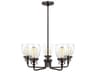 Generation Lighting Belton 5-Light Bronze Glass Bell Chandelier