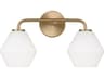 Generation Lighting Jett 2-Light Satin Brass Vanity Light