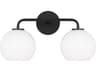 Generation Lighting Orley 2-Light Midnight Black Vanity Light