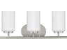 Generation Lighting Oslo 3-Light Brushed Nickel Glass Vanity Light