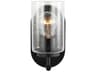 Generation Lighting Oslo 1-Light Midnight Black Glass Wall Sconce