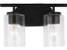 Generation Lighting Oslo 2-Light Midnight Black Glass Vanity Light