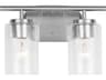 Generation Lighting Oslo 2-Light Brushed Nickel Glass Vanity Light