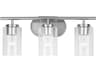 Generation Lighting Oslo 3-Light Brushed Nickel Glass Vanity Light