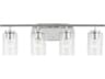 Generation Lighting Oslo 4-Light Chrome Glass Vanity Light