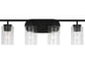 Generation Lighting Oslo 4-Light Midnight Black Glass Vanity Light