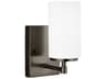 Generation Lighting Alturas 1-Light Brushed Oil Rubbed Bronze Glass Wall Sconce