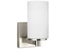Generation Lighting Hettinger 1-Light Brushed Nickel Glass Wall Sconce