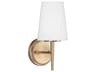 Generation Lighting Driscoll 1-Light Satin Brass Glass Wall Sconce