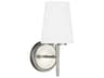 Generation Lighting Driscoll 1-Light Brushed Nickel Glass Wall Sconce