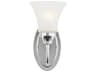 Generation Lighting Holman 1-Light Chrome Glass Wall Sconce
